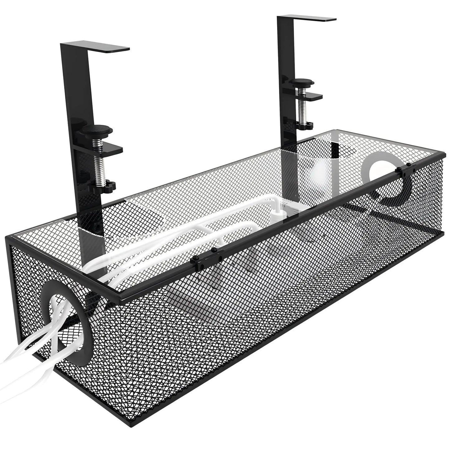 Under Desk Box Tray Organizer
white
, 1 Pack - Wire Management & Cord Organizer, Clamp Mount