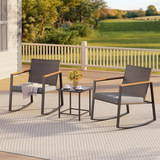 3 Pieces Rocking Patio Set