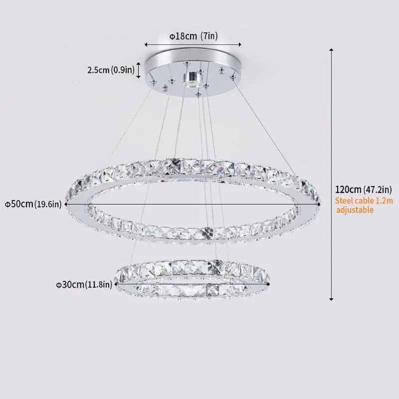 Crystal Led Ring Pendant Lights