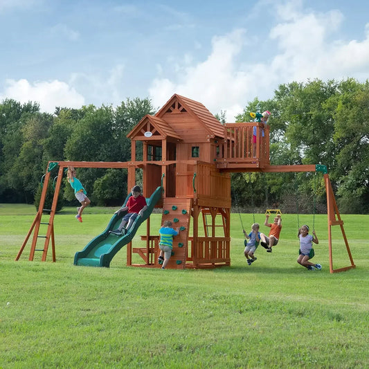 II Cedar Wood Swing Set