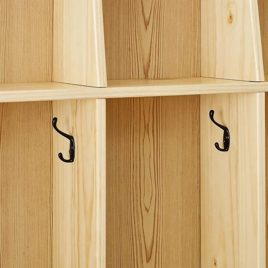 5-Section Coat Locker & Backpack Hanger