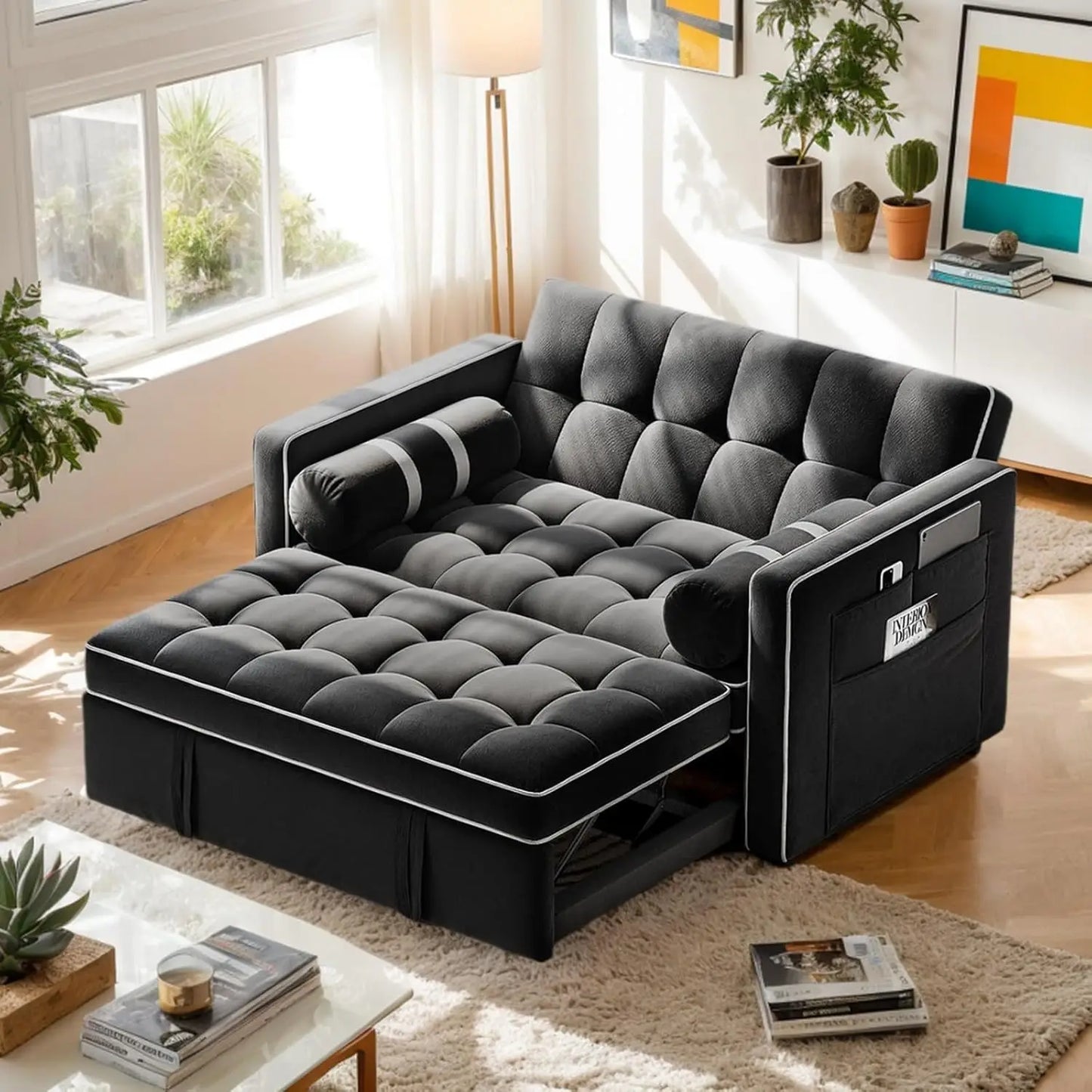 3 in 1 Sleeper Sofa Bed, Convertible