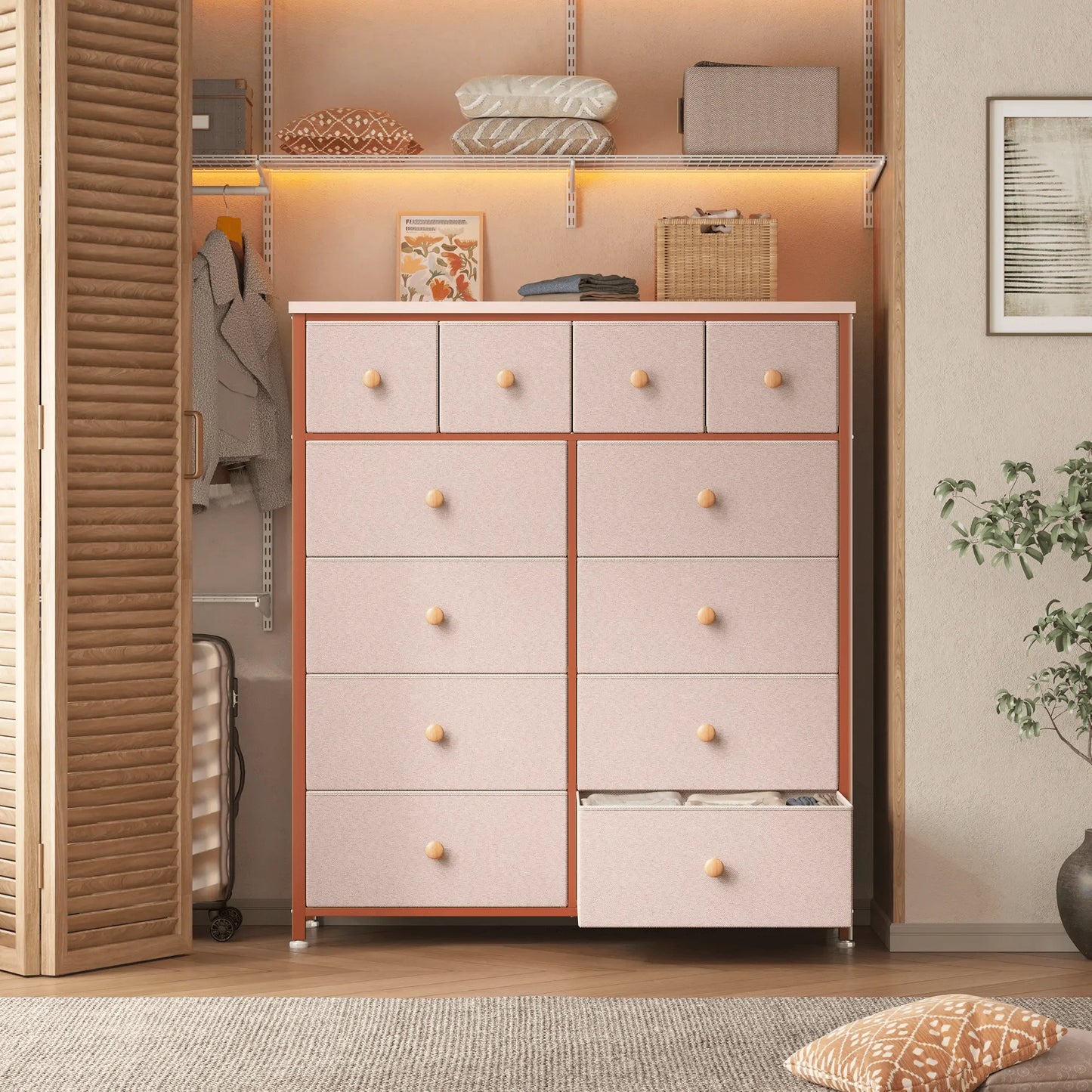 12-Drawer Tall Fabric Dresser