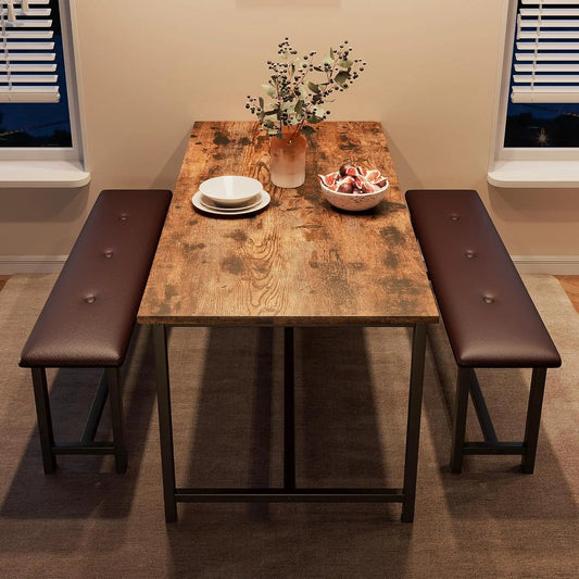Brown Dining Table Set for 4