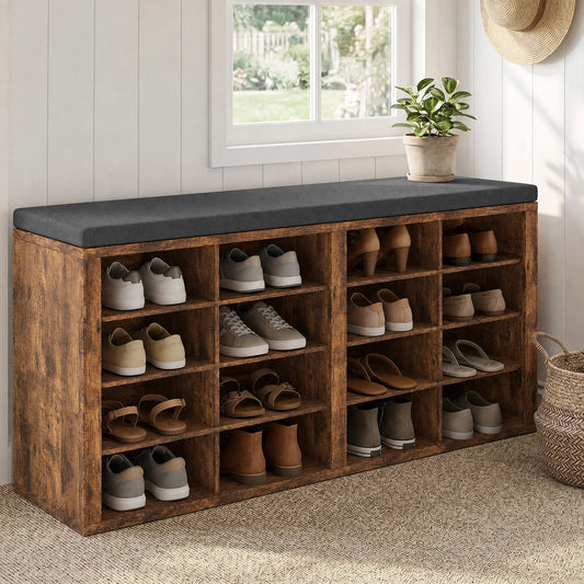 Shoe Storage Bench with Cushion