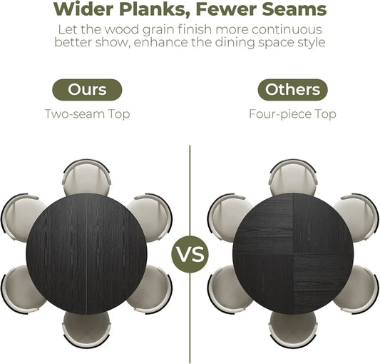 51" Round Dining Table for 6