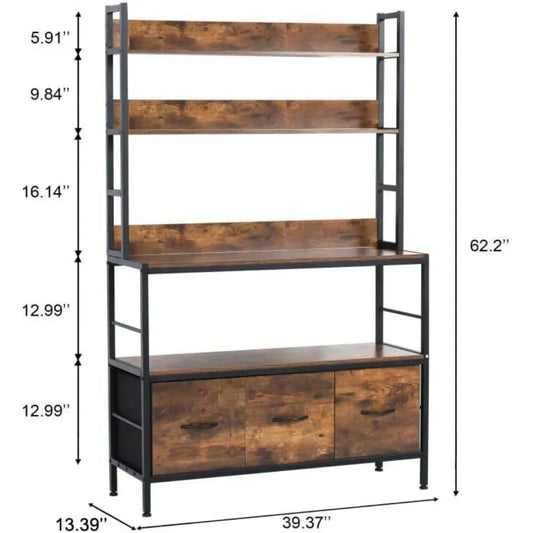Bakers Rack with Baskets