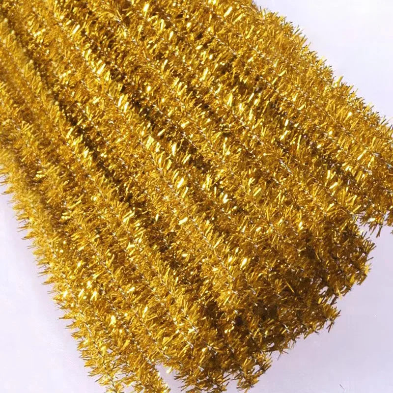 10/50/100 Glitter Chenille Stem Pipe Cleaner