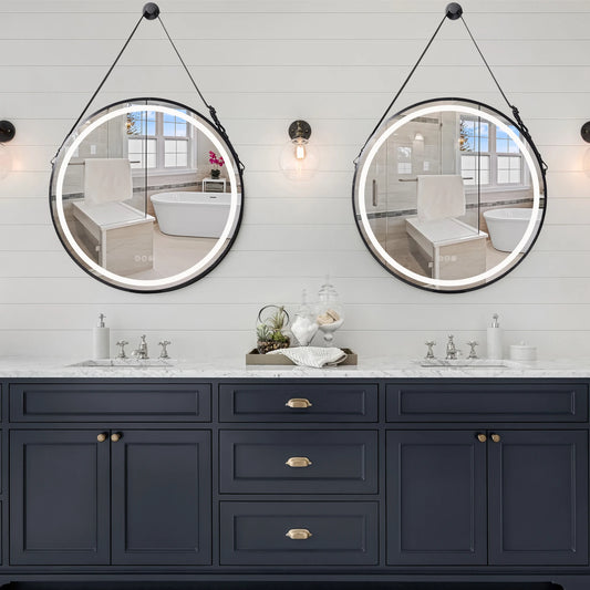 Round Bathroom Mirror with Light