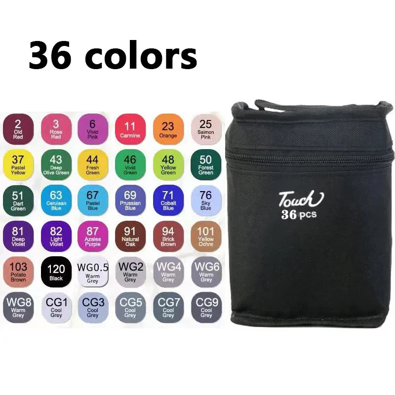 24-80 Colors Double Headed Marker Pen Set