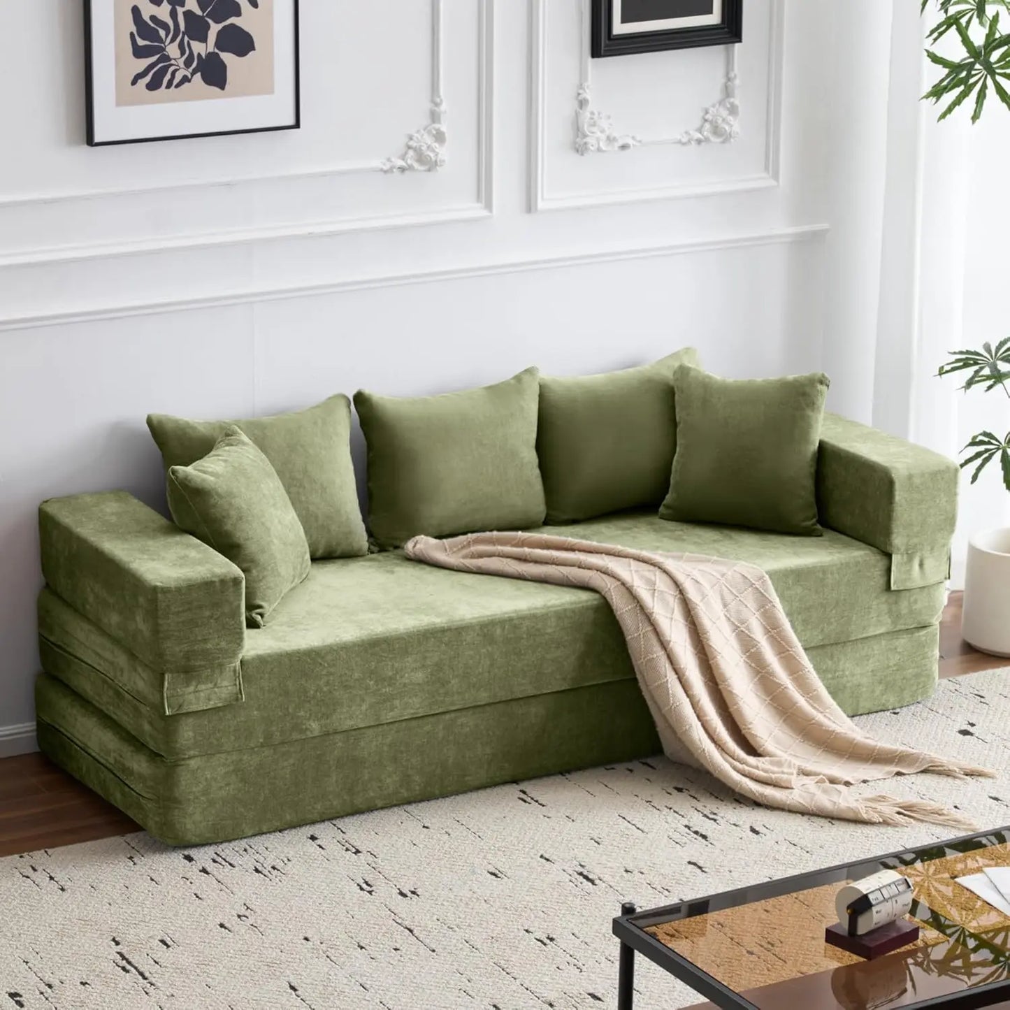 Queen Size 4-in-1 Convertible Sofa Bed