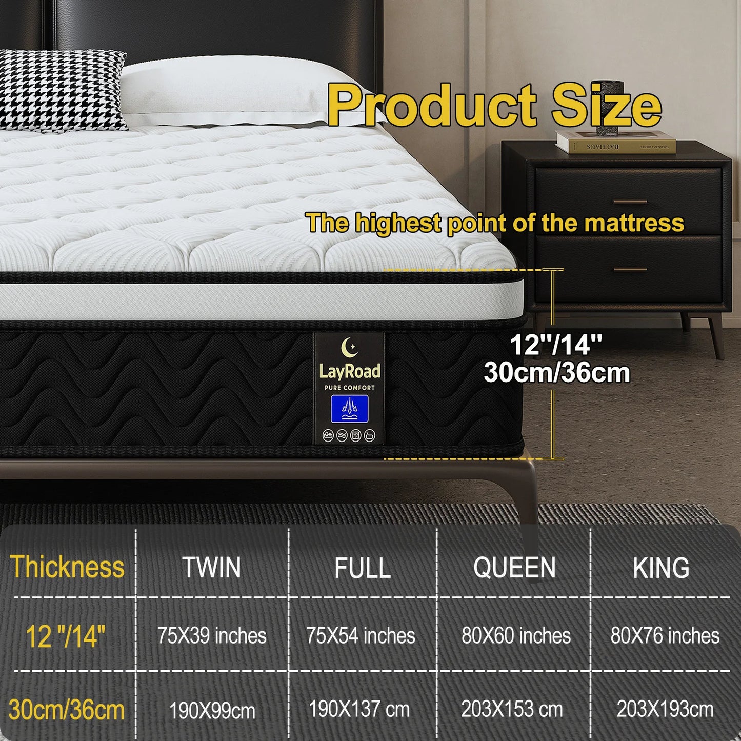 12'14' Memory Foam Mattress