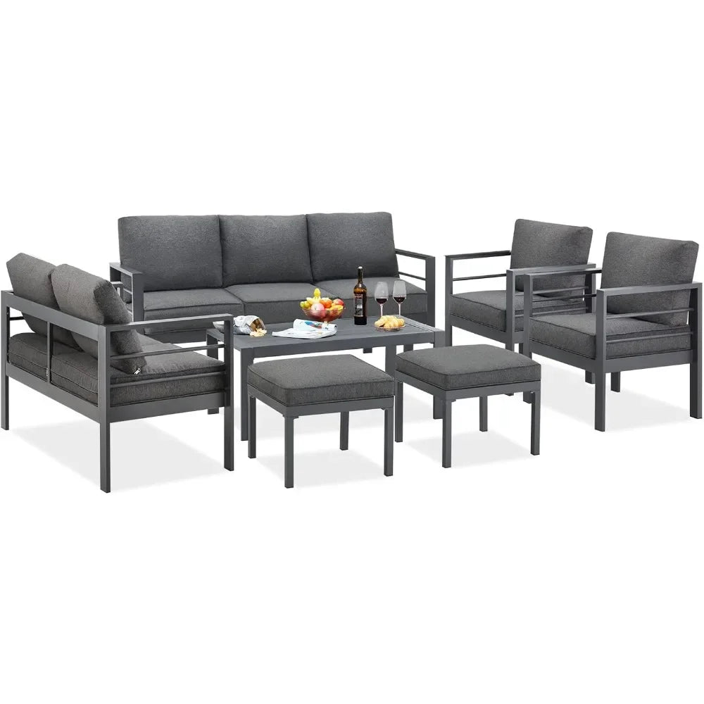 7-piece patio aluminum furniture