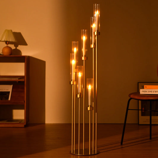 4 Sets 7 Arms Floor Candelabra