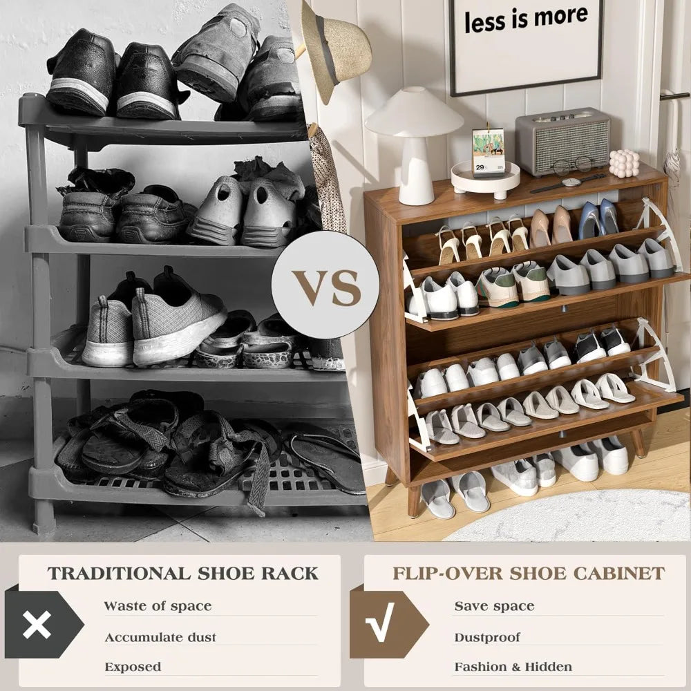 Narrow Wooden Entryway Storage