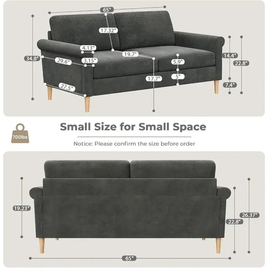 65" Comfy Loveseat
