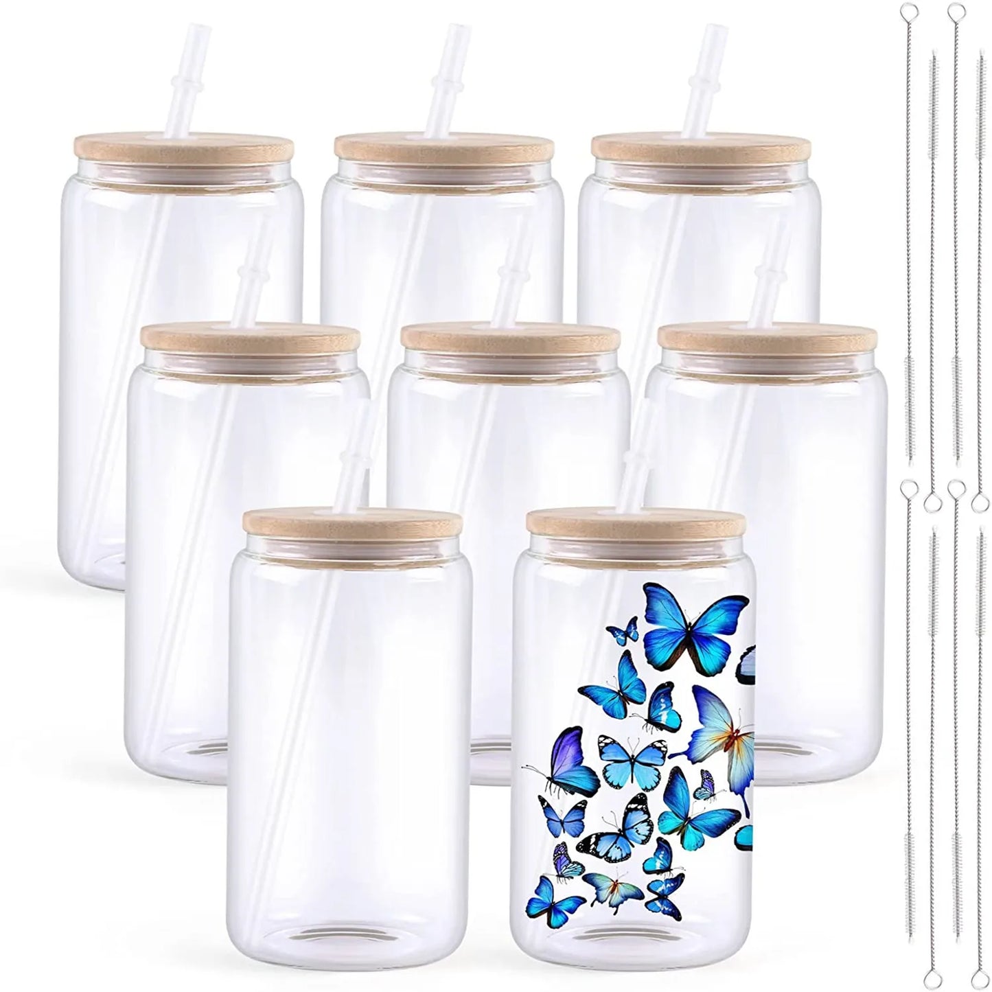HTVRONT 8/4 Pack 16OZ Clear/Frosted