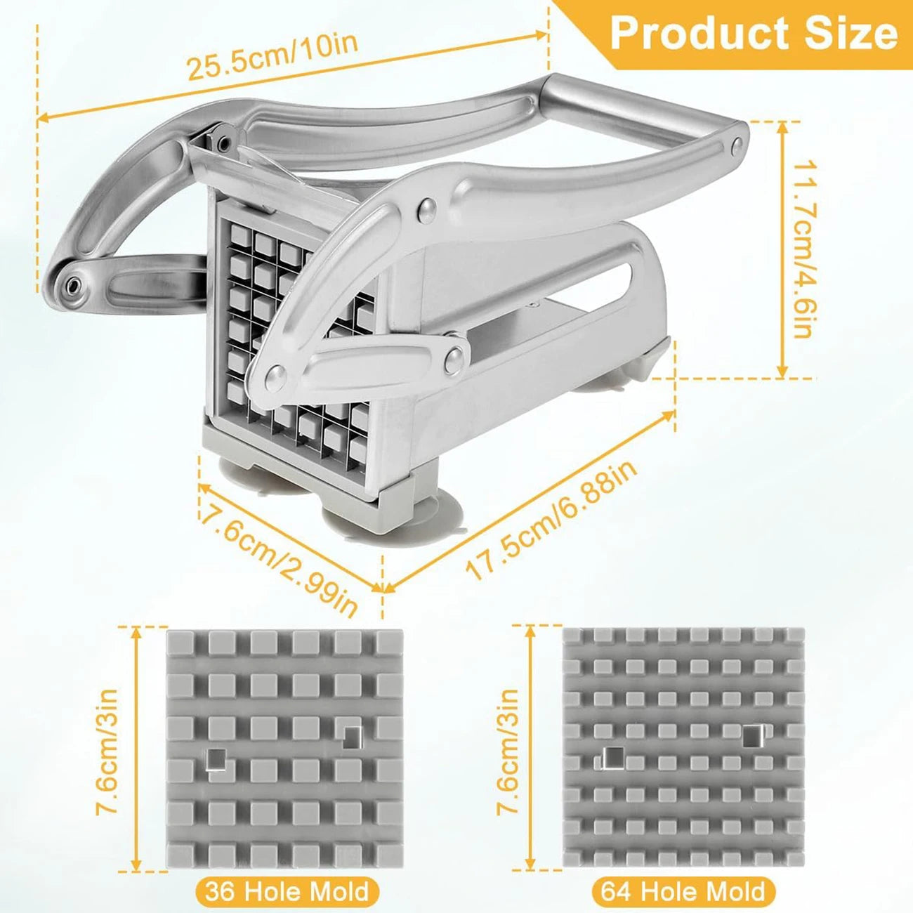 French Fries Cutter Stainless Steel Potato Slicer