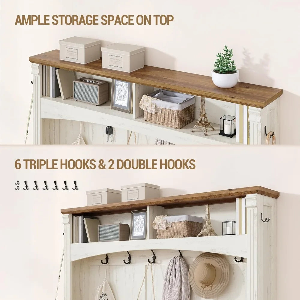 Hall Tree with Bench and Shoe Storage