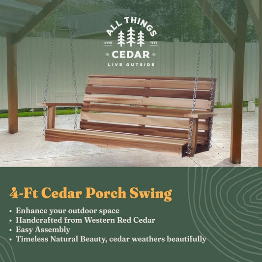 Outdoor Cedar Porch Swing