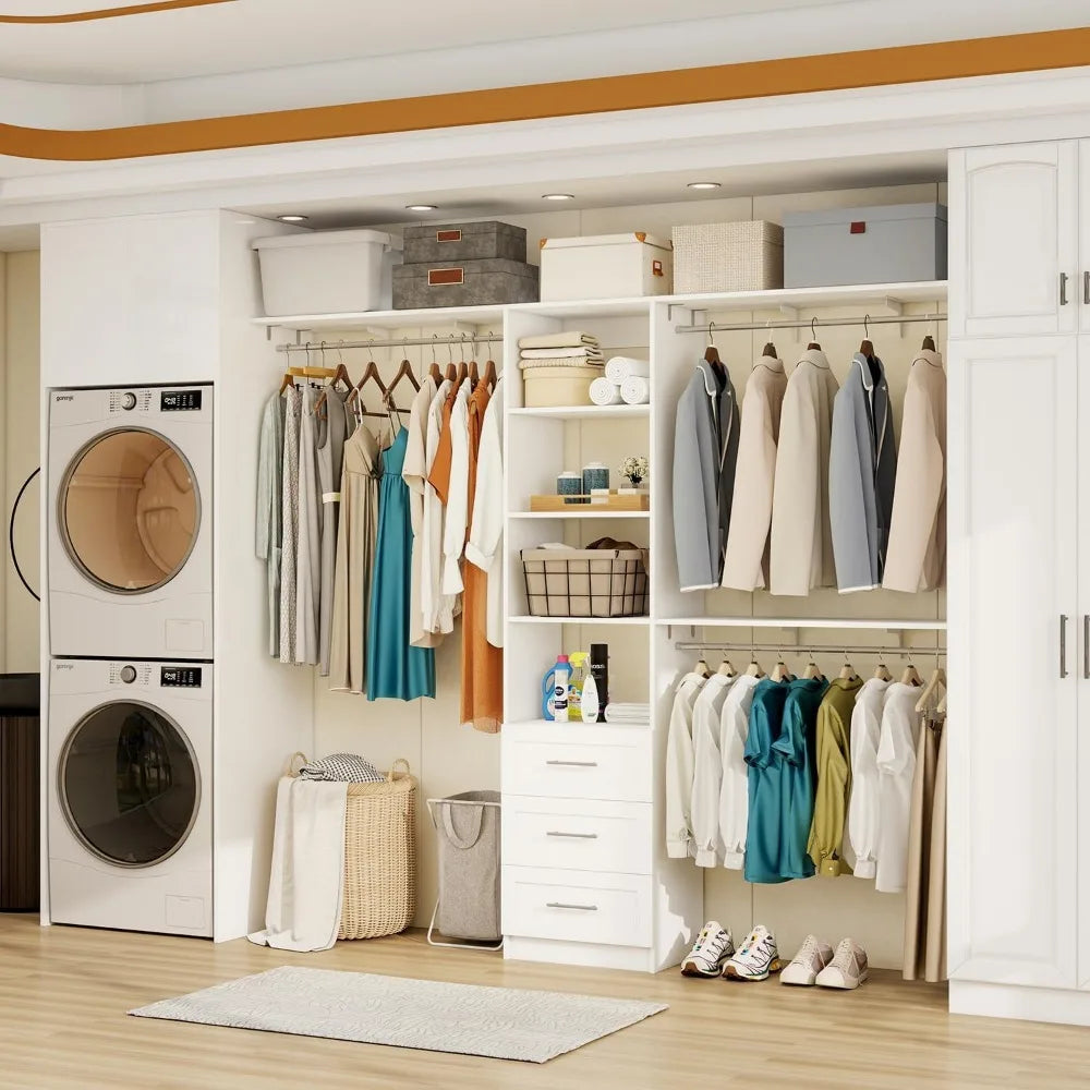 Closet System with Drawers, 5FT-8FT