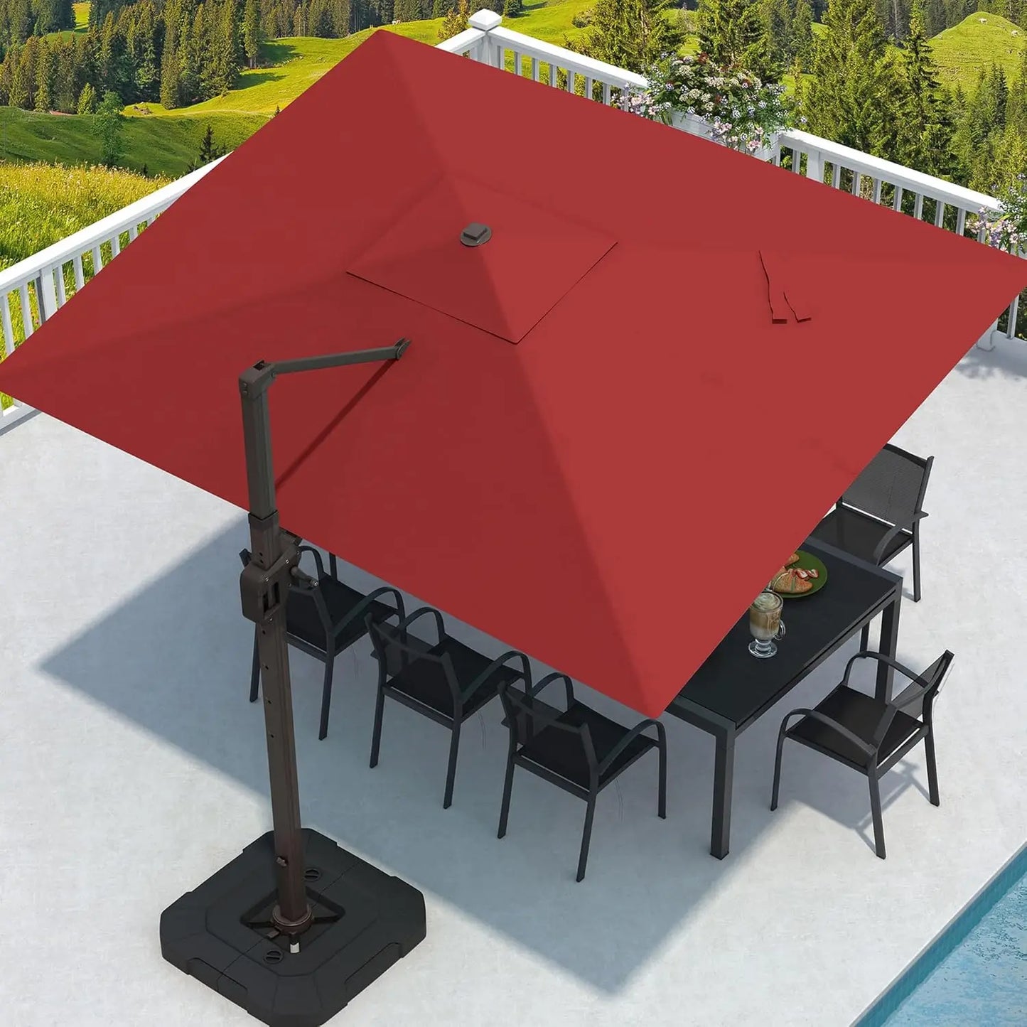 9' X 12' Cantilever Patio Umbrella