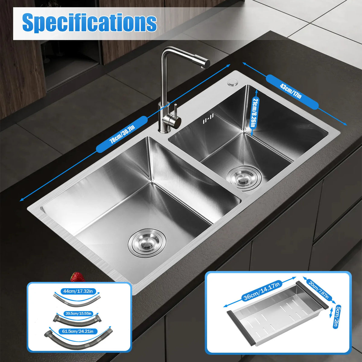 Stainless Steel Double Bowl