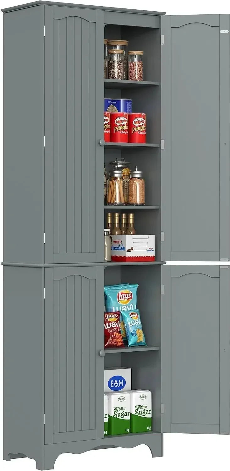 72" Tall Pantry Cabinet Freestanding Wooden