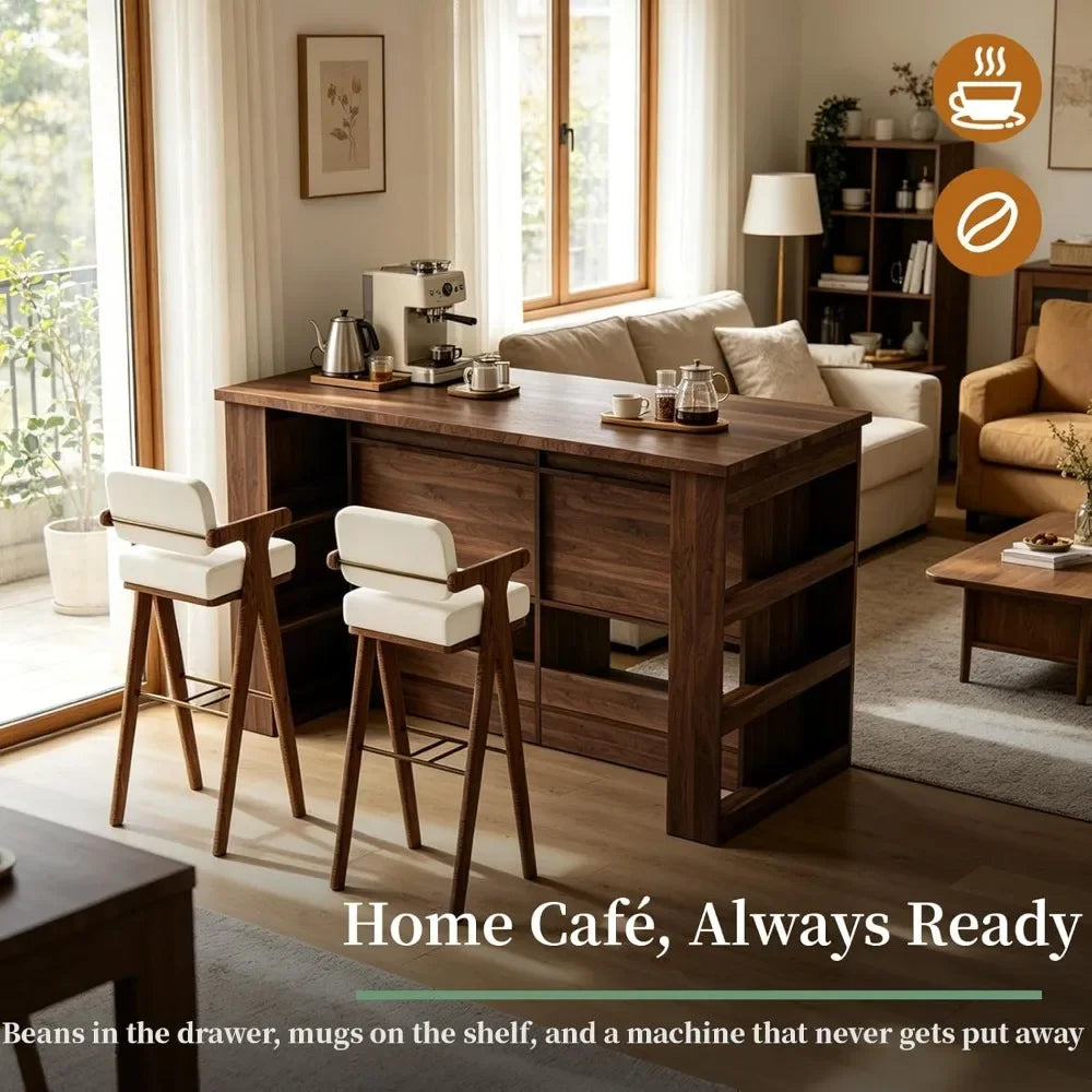 58" Kitchen Island with Storage