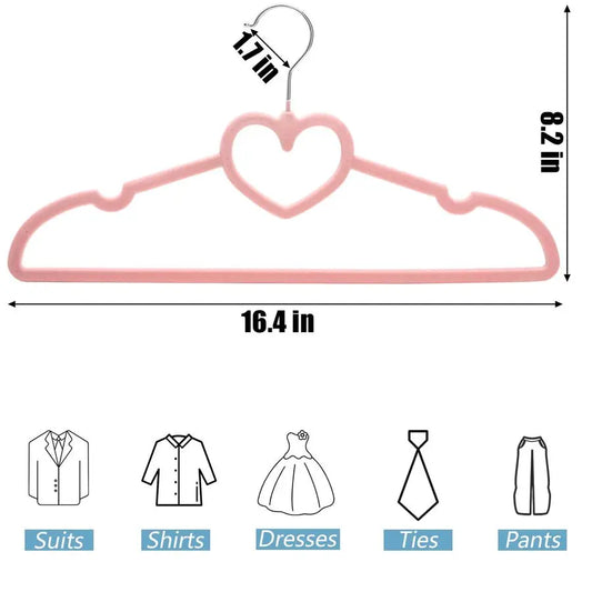 50 Pack Pink Velvet Hangers