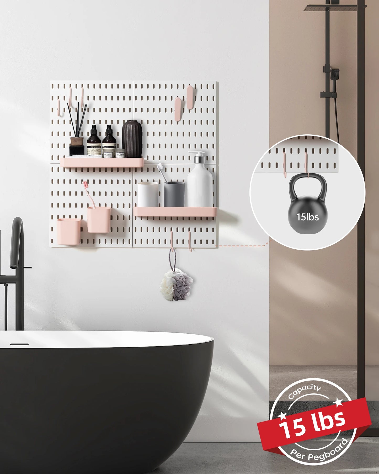Deli Pink 4pcs Pegboard