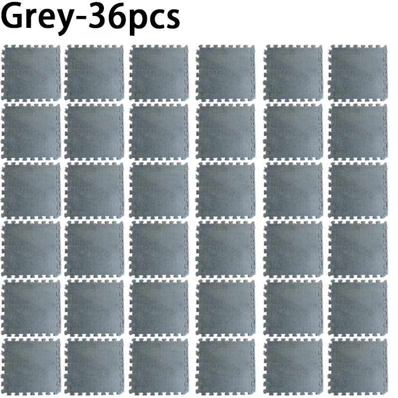 12/24/36/48PCS Grey Interlocking Carpet