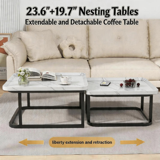 Square Nesting Coffee Tables 2