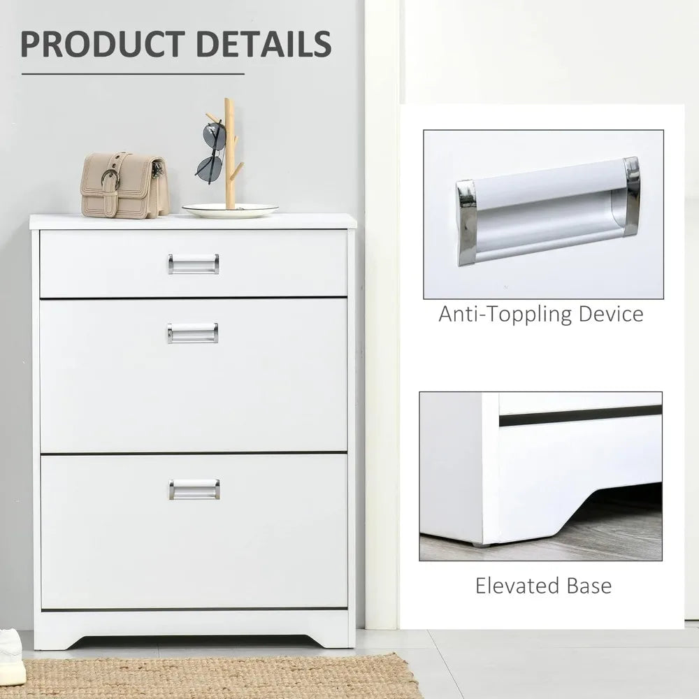 3-Drawer Shoe Cabinet