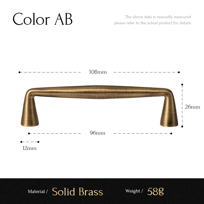 Solid Antique Brass Handle