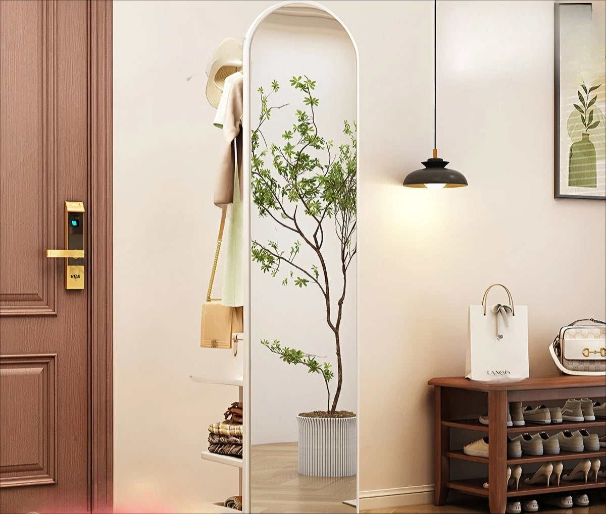 Solid Wood Floor Mirror