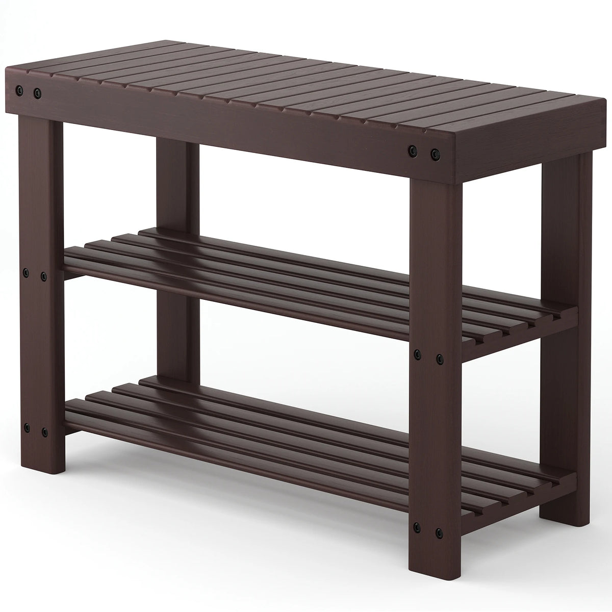 3 Tier Wood Shoe Cabinet