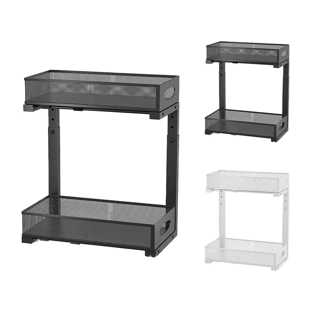 Black 2 Tier Under Sink Organizer
