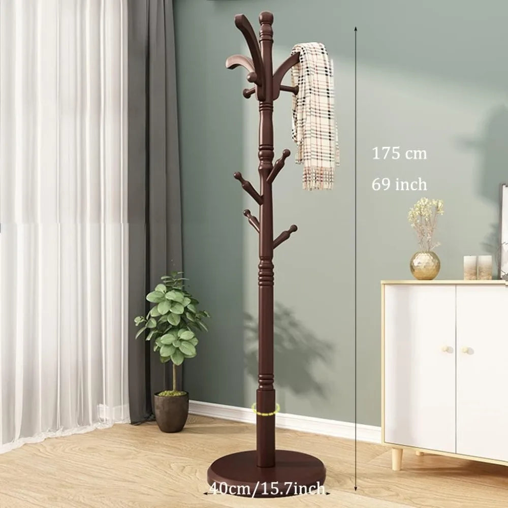 Wooden Tree Coat Rack Stand