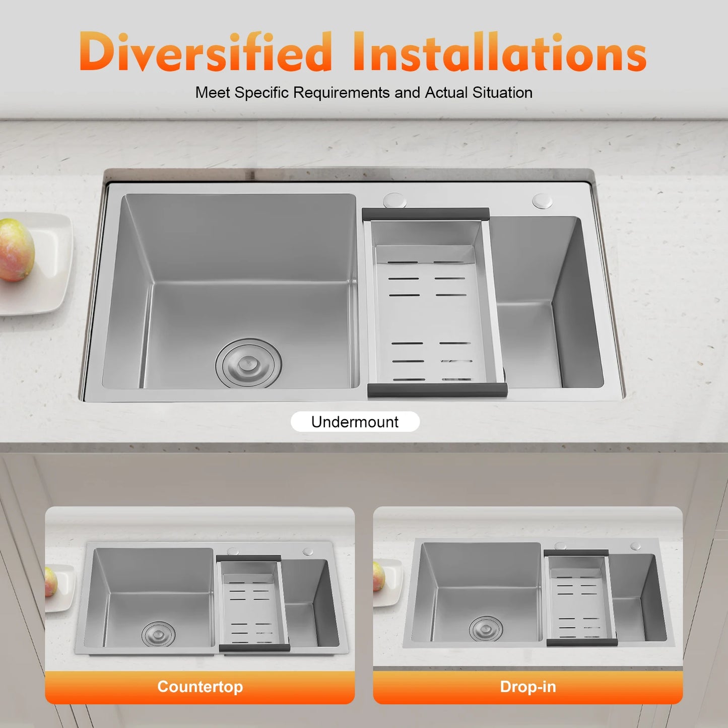 Sturdy Stainless Steel Kitchen Sink
