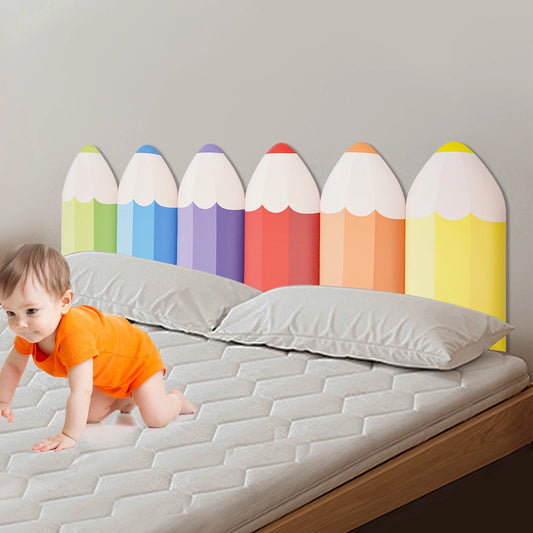 6 Pcs 3D Pencil-Shaped Wall Padding