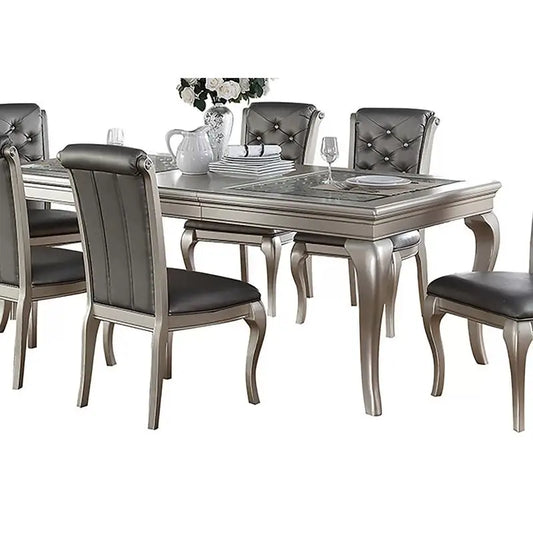 7pc Rect. Glass Dining Set