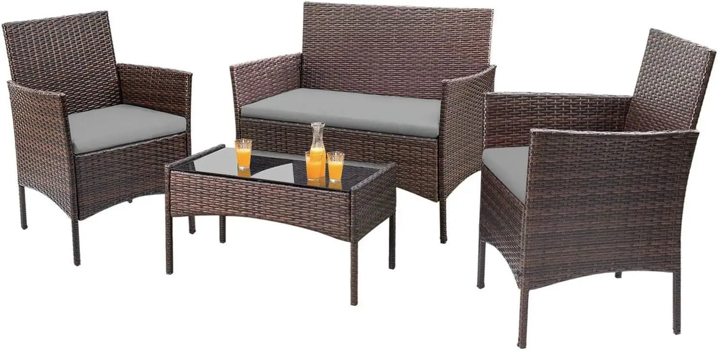4 Pieces Outdoor Patio Furniture