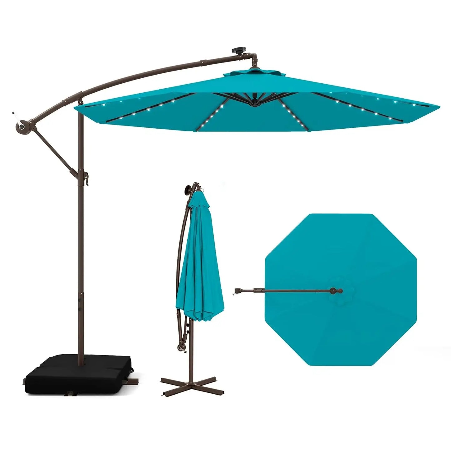 10FT Offset Patio Umbrella with Base