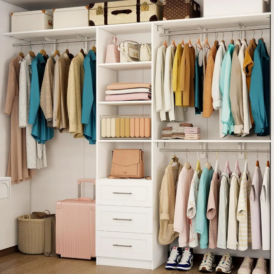 Closet System with Drawers, 5FT-8FT