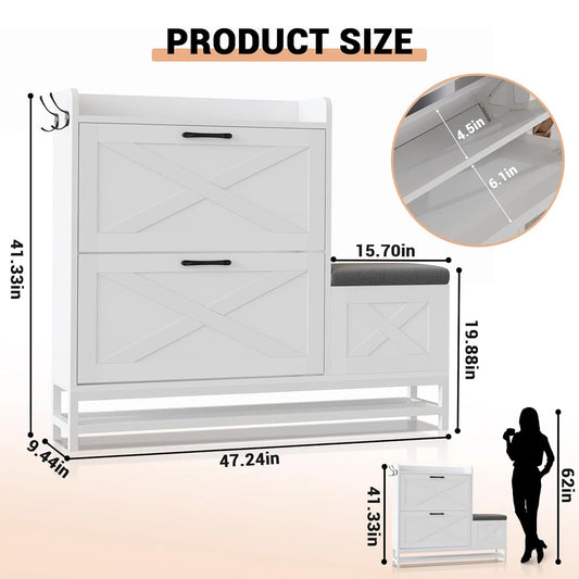 Shoe Cabinet Narrow Slim Shoe Organizer Rack