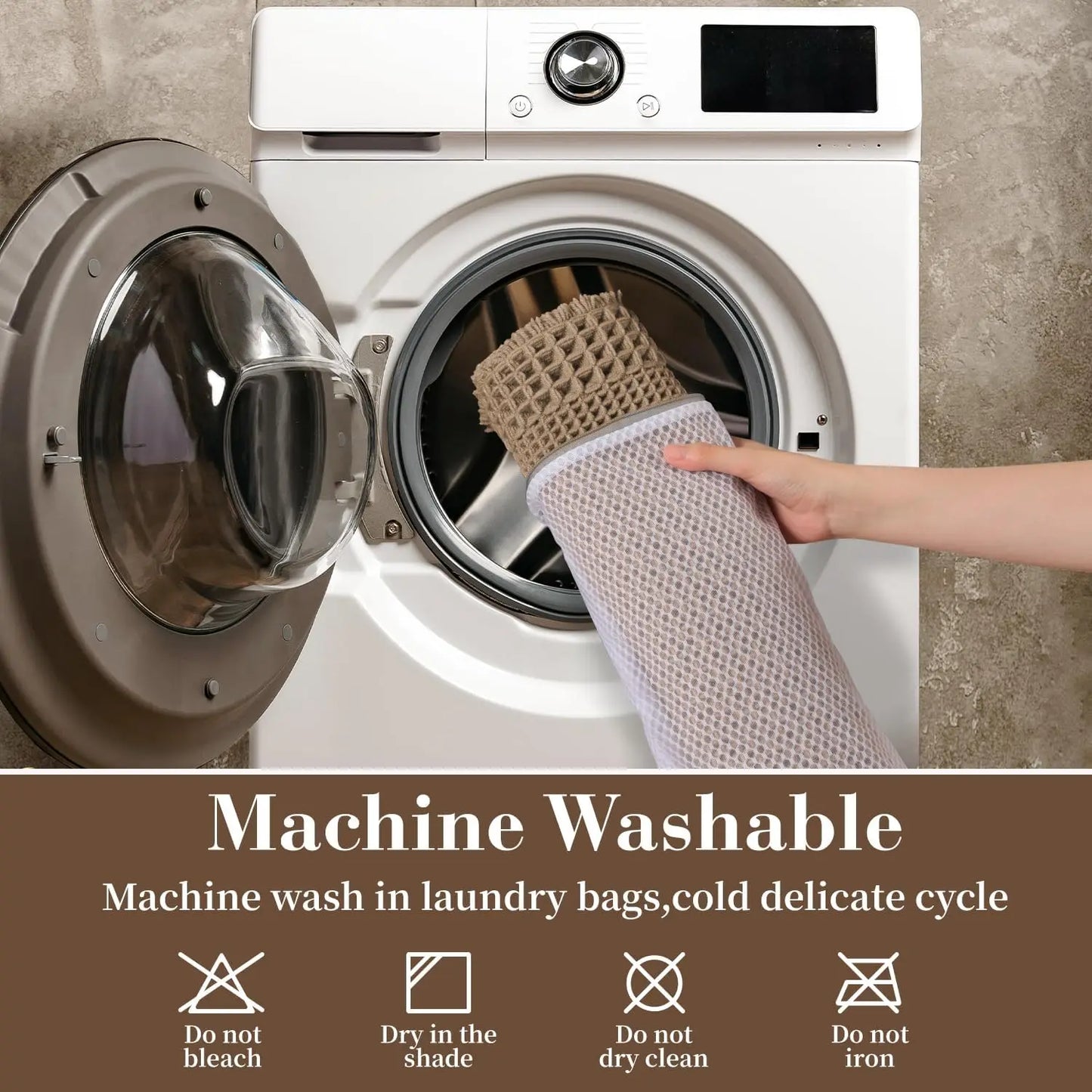 Super Absorbent Waffle Bath Mat Runner