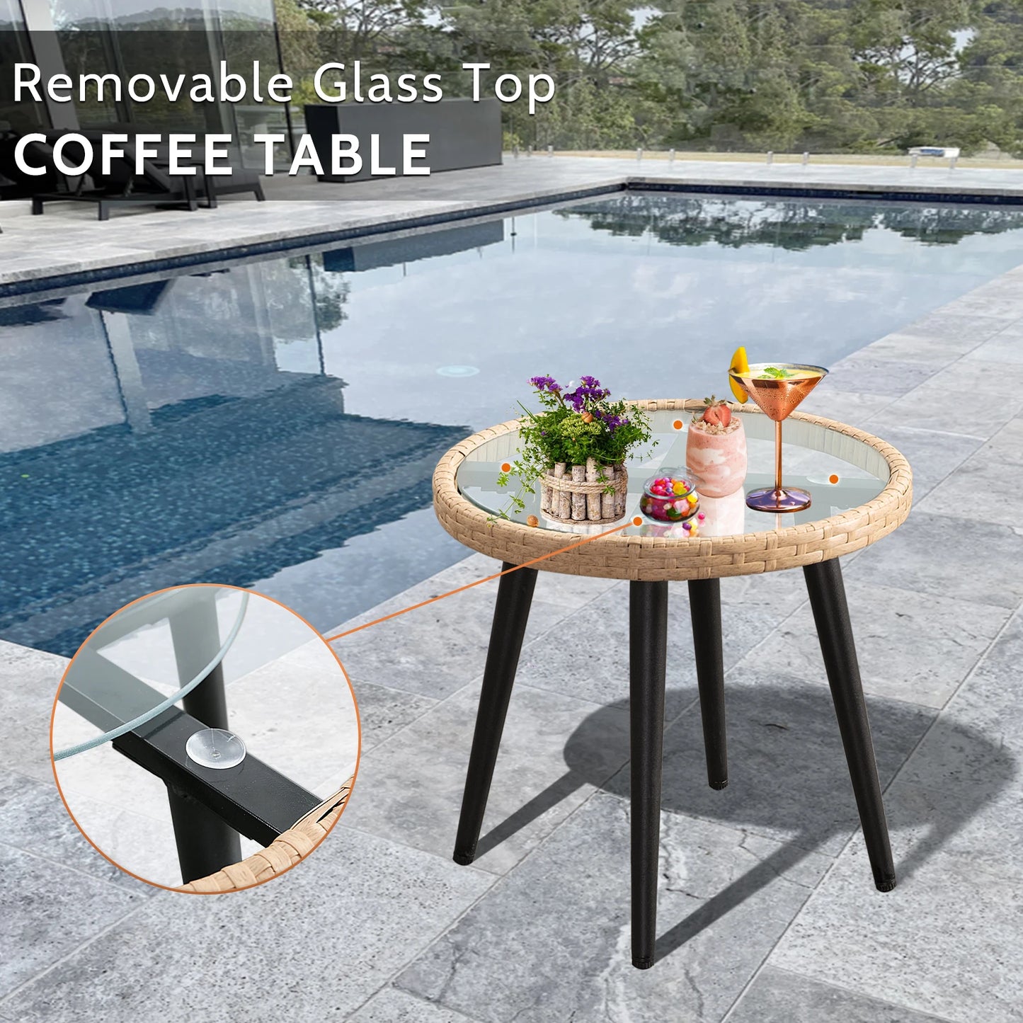 3 Piece Patio Porch Furniture