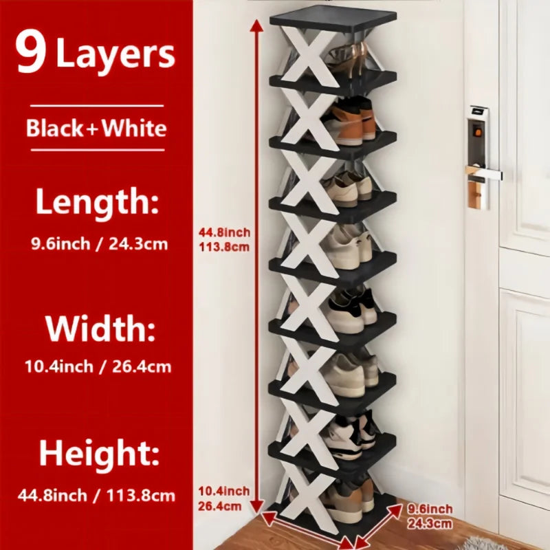 9 Tier Narrow Shoe Rack