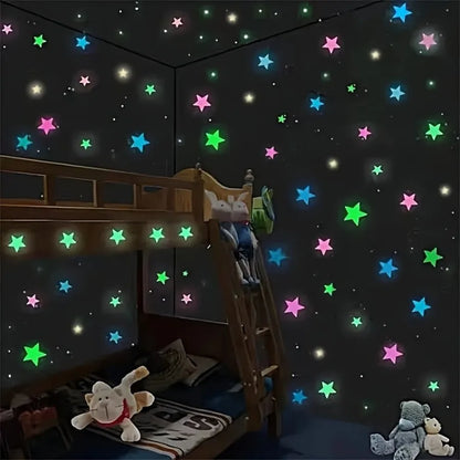 200 Piece Luminous Star Wall Sticker